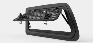 Preview: Explore Glazing Seitenklappfenster für Lada Niva, 816 x 371 mm, aluminium